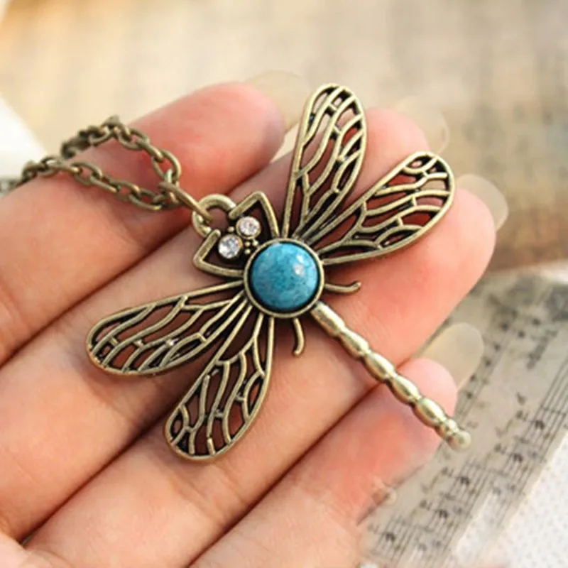 N379-Vintage-Hollow-Dragonfly-Pendants-Necklaces-Women-Antique-Gold-Plated-Jewelry-Accessories-2016-Collares-Wholesales