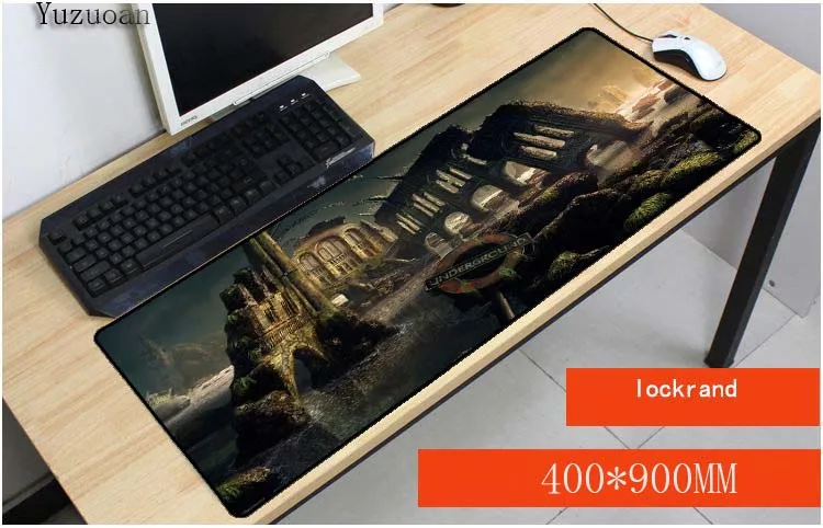  Yuzuoan Landscape Style Gaming Game keyboard Mouse Mats Large Lock Edge Pad For CSGO DOTA 2 Boys Gi
