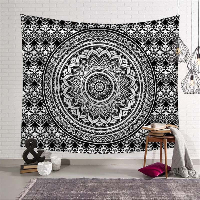 150*200cm Indian Mandala Tapestry Yoga Mat Bedspread Hippie Home Decor Wall Hanging Bohemia Beach Towel large Tapestry