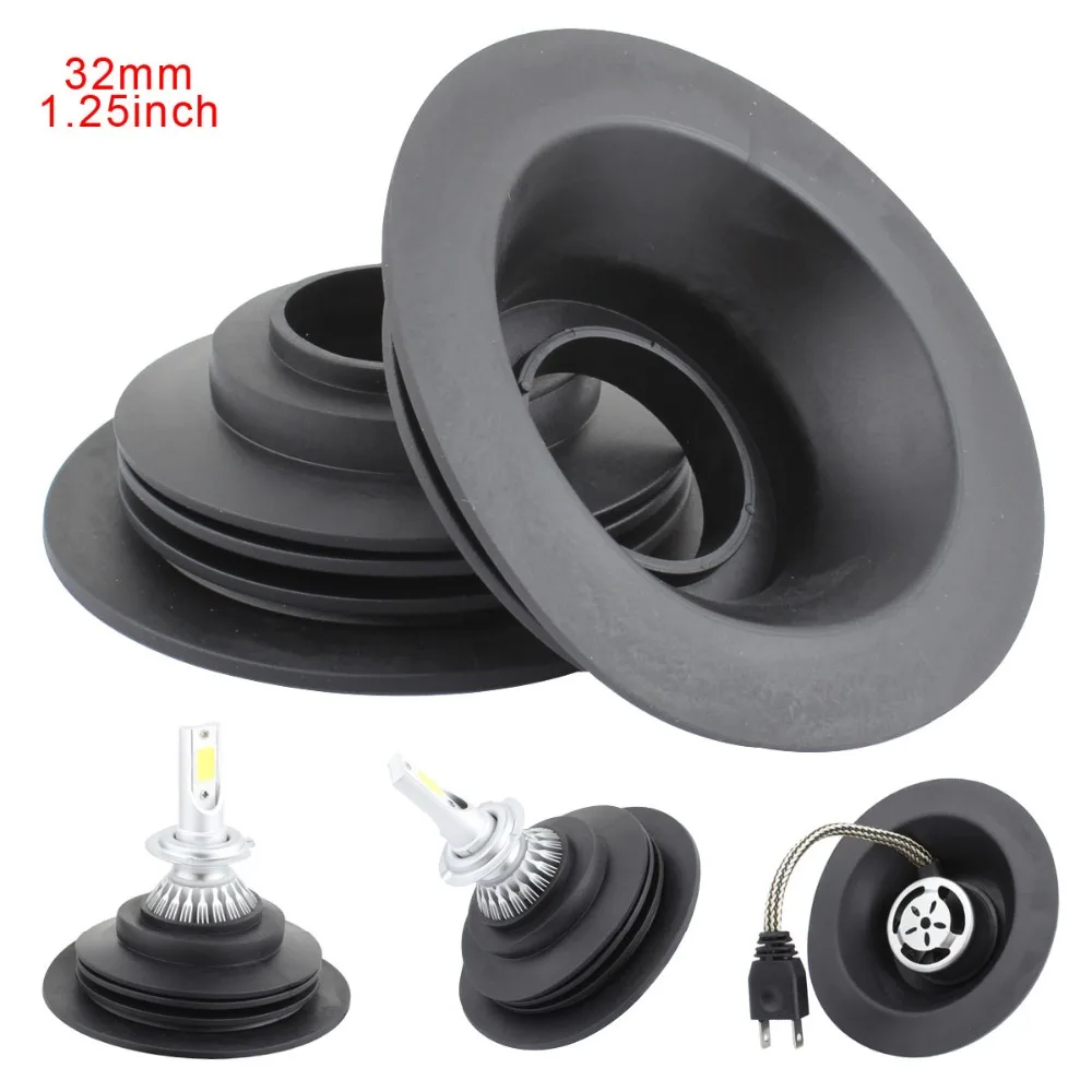 32mm PVC Dustproof Cover for Auto Car Motorcycle Headlight LED Xenon