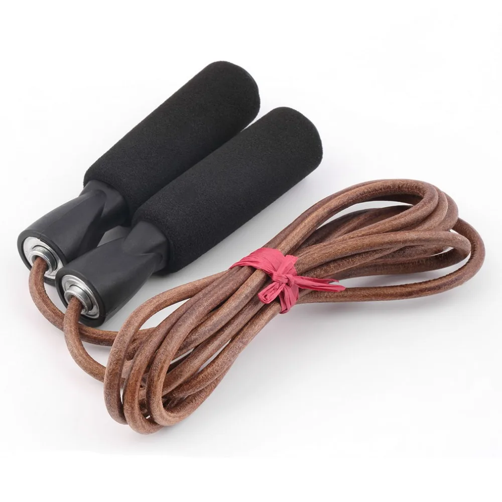 

3m Bold Leather Speed Skipping Jump Rope Adjutable For Gym Lose Weight Exercise free shipping