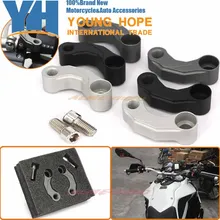 De Alumínio da motocicleta Espelhos Extensão Adaptador Deslocalização Kit Para BMW F650GS F700GS F800GS/R K1200R K1300R HP2-Megamoto S1000XR/R
