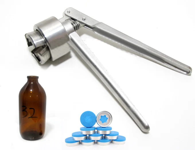 

Stainless Steel Manual Capping Machine Capper Gland Clamp for 32mm Aluminum Plastic Large-caliber Saline Bottle Infusion Bottle