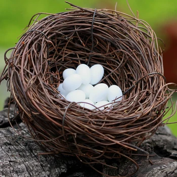 

Garden Decoration Artificial Birds Nest Simulation Eggs Model Micro Fairy Miniature Figurine Toys Crafts DIY Accessories