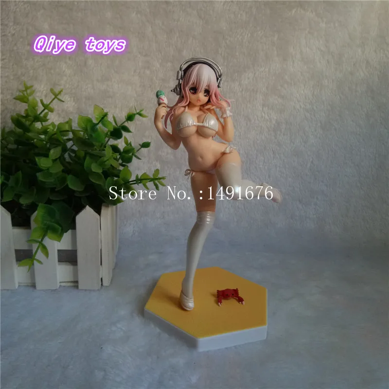 

Collection craft sexy love doll girl model bikini Super Sonico Japan Animation garage kit action figure toys desk decoration