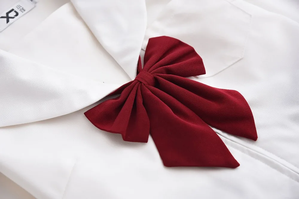 Женский костюм моряка с коротким рукавом, красный JK, Униформа, платье для студентов, выпускников, белый топ+ красная юбка, XXXL