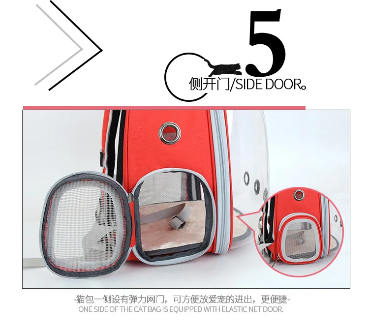 Free shipping Cat bag Breathable Portable Pet Carrier Bag Outdoor Travel backpack for cat and dog Transparent Space pet Backpack