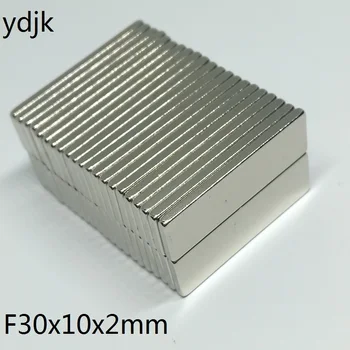 

50pcs/lot N38 Rectangular magnet 30*10*2 mm Super Strong Neodymium magnet Cat eye nail magnet/toy magnet 30mm x 10mm x 2mm
