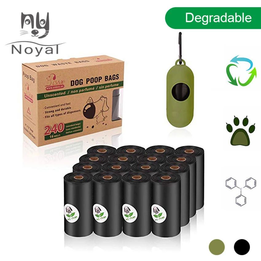 

Degradable Dog Poop Bags Eco-Friendly Pet Waste Bags Dispenser Outdoor Carrier Pet Poop Bags Dog walking Supplies