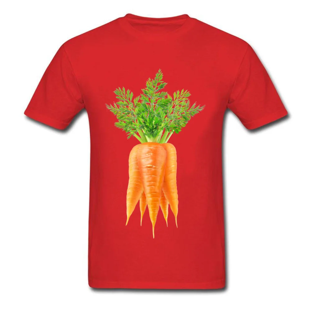O-Neck Bunch of carrots 100% Cotton Fabric Men Top T-shirts Casual Short Sleeve Tops T Shirt Cute Casual Tee-Shirts Bunch of carrots red