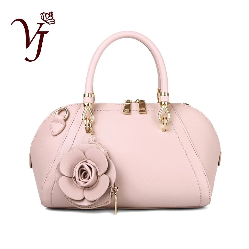 Bolso grande de cuero con colgante de flores para mujer, bolsa de hombro  femenina, elegante y delicado, de lujo|leather tote|leather leatherfemale  handbags - AliExpress