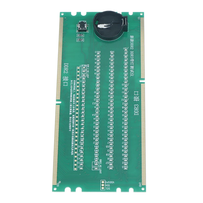 DDR2 DDR3 2 in 1 illuminated tester with light tester for desktop motherboard integrated circuits