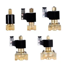 1/" 3/8" 1/" 3/4" " Нормально открытый латунный Электрический электромагнитный клапан 12 В 24 В 220 В 110 В пневматический клапан для воды, масла, воздуха, топлива