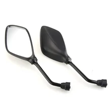 2 x Motorcycle Rearview Mirror Handlebar Mirror 8 mm Diamond Universal White