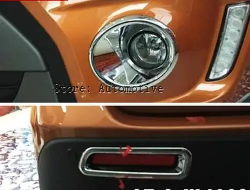 

For Suzuki Vitara Escudo 2015 2016 2017 ABS Chrome Front Head / Rear Fog / Tail Brake Light Lamp Molding Garnish Cover Trim