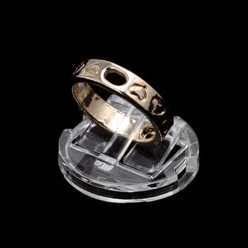 

JAVRICK Fashion New Transparent Finger Ring Display Stand Holder Jewelry Tray Ring Plastic Showcase 2S40427