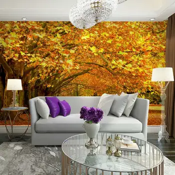 

Big Tree Leaf Nature Photo Wallpaper Mural Home Decor Papel De Parede 3D Living Room Bedroom Self Adhesive Vinyl/Silk Wallpaper