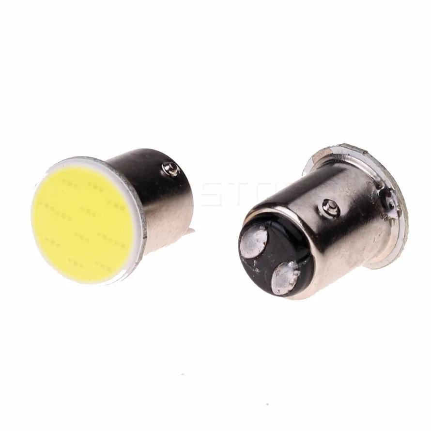 10pcs 1157 Bulb Led Cob Light P21/5w Brake Tail Turn Signal Light