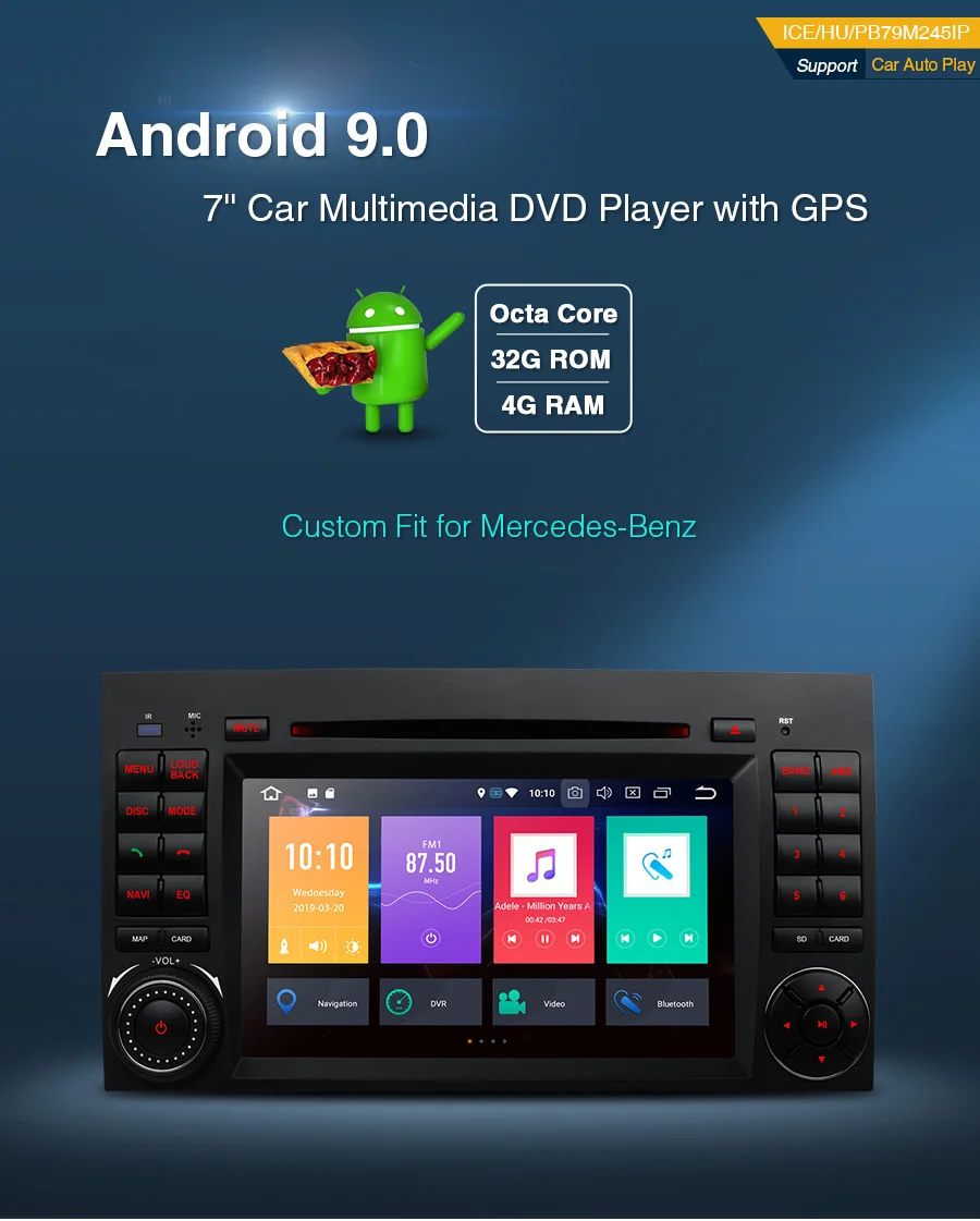 Clearance XTRONS 7"Android 9.0 Octa Core Car DVD Player for Mercedes Benz W245 W169 Viano Vito W639 Sprinter W906 2006-2008 2009 2010 2011 0 Clearance XTRONS 7"Android 9.0 Octa Core Car DVD Player for Mercedes Benz W245 W169 Viano Vito W639 Sprinter W906 2006-2008 2009 2010 2011 0