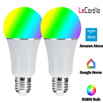 

2PC Multicolor Dimmable LED Smart Wifi Light Bulb Intelligent Voice Control Lamp Bulb Compatible With Alexa And Google Assistant