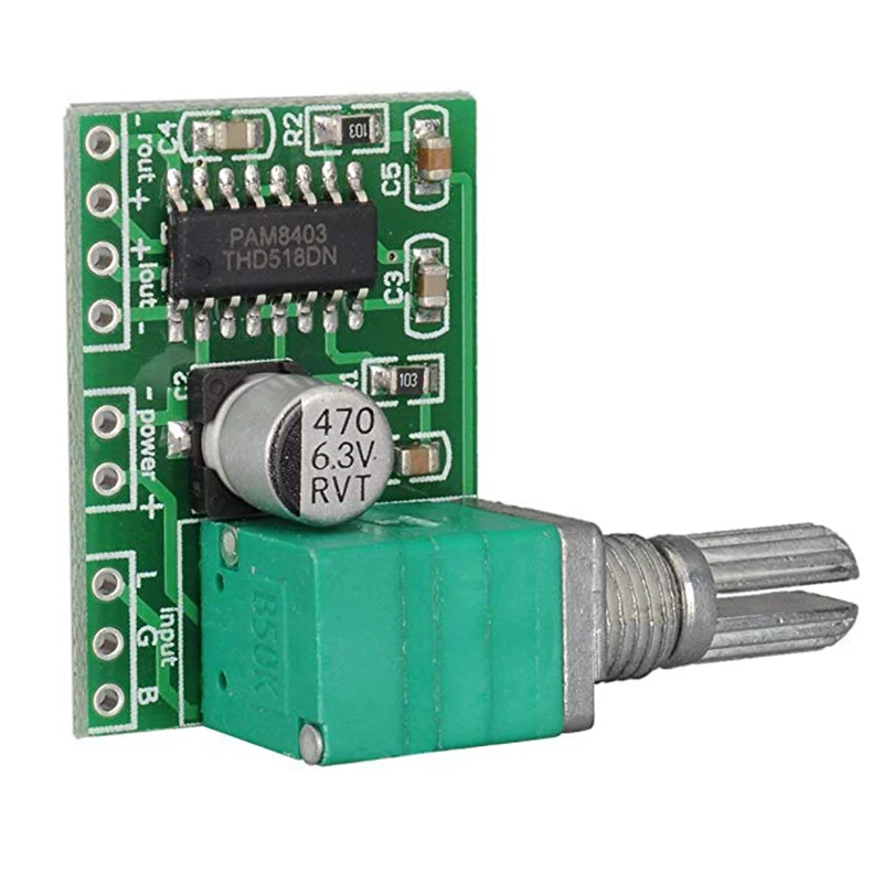Aokin PAM8403 Мини DC 5 В 2 канала USB цифровой Аудио платы модуля усилителя 2X3 Вт объем