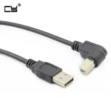 30 см 50 см 1 м 1,5 м 90 градусов правый угол USB 2,0 кабель для принтера тип A штекер B штекер фольга + Плетеный (внутри) + ПВХ экранирование