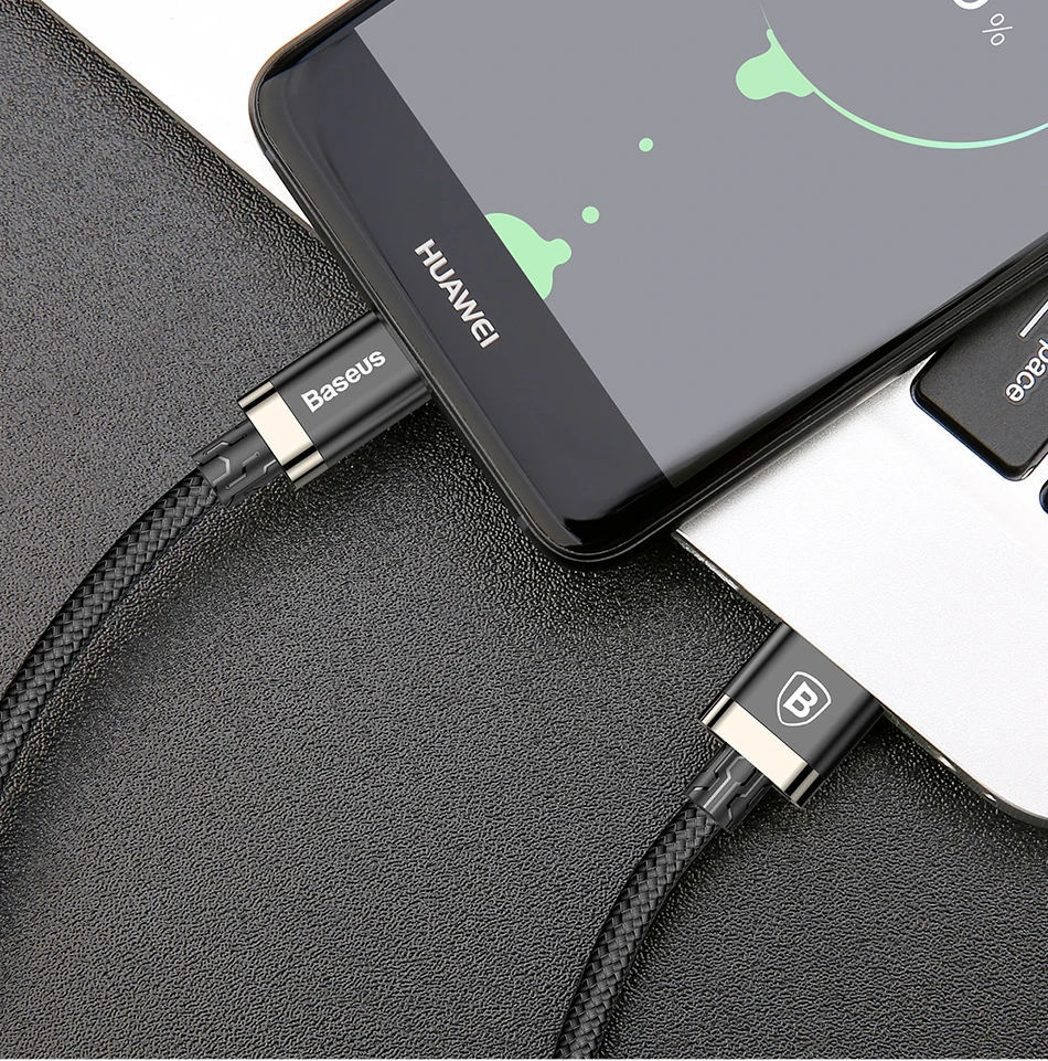 Baseus Тип usb C зарядный кабель для samsung Galaxy S9 S8 плюс Note8 USB 3,0 Тип-с быстрый зарядный кабель для передачи данных для oneplus 6 NEX 5 t 5 max