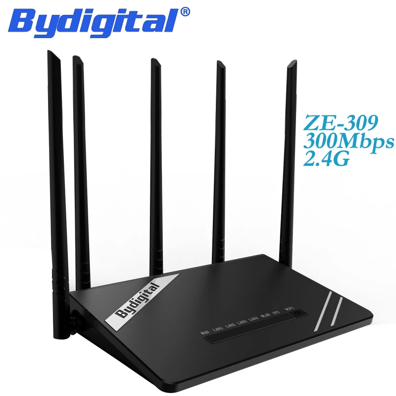 Bydigital high speed router 300Mbps household network wifi repeater 2.4G 25dBi wifi router 802.11 n / b / g ZE-309