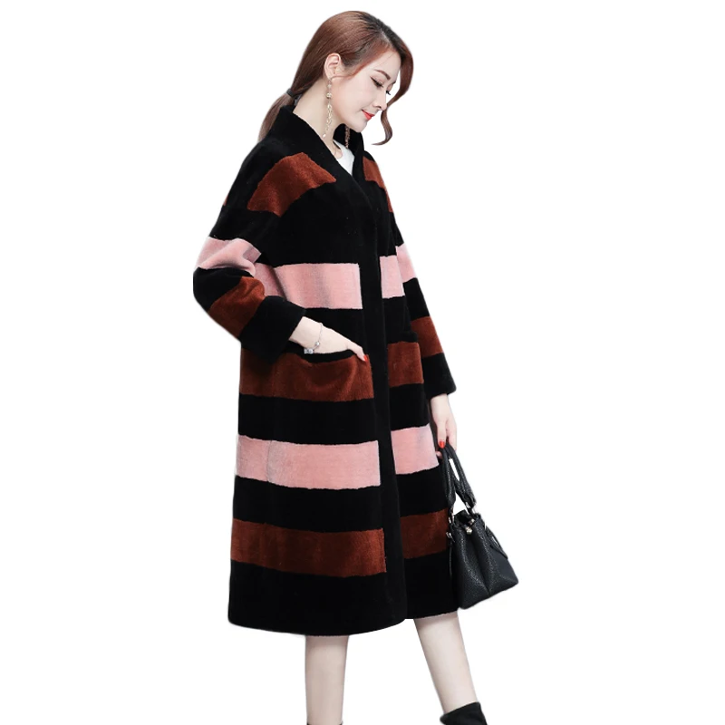 vent Vent As Pour Manteau Longue Photo Mode La À Trench Femelle Casaco Femmes Rayé Coupe Feminino Femme Contraste Vêtements Cardigan w8OSUI