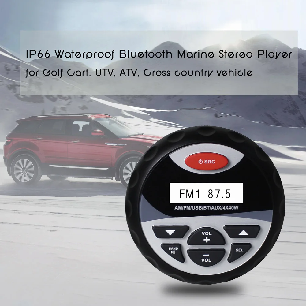 Морской Водонепроницаемый Bluetooth Стерео FM AM MP3 плеер радио лодка аудио для ATV UTV+ морской Водонепроницаемый Motrcycle Динамик+ антенна