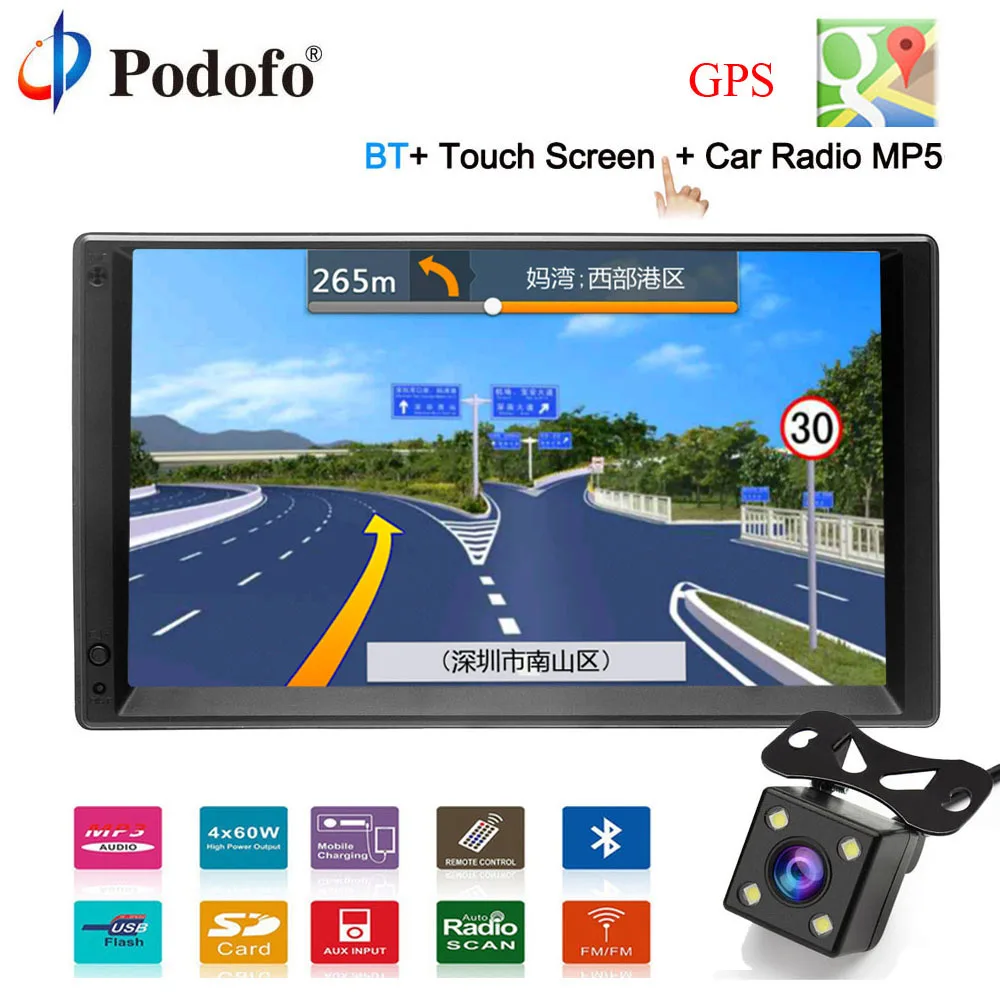 Podofo Android 2 Din Car Radio GPS Navigation 7 Podofo Android 2 Din Car Radio GPS Navigation 7