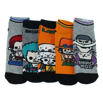 

5 pairs Free shipping 2019 summer New High quality cotton women men Cartoon character short socks couple boat socks wholesale