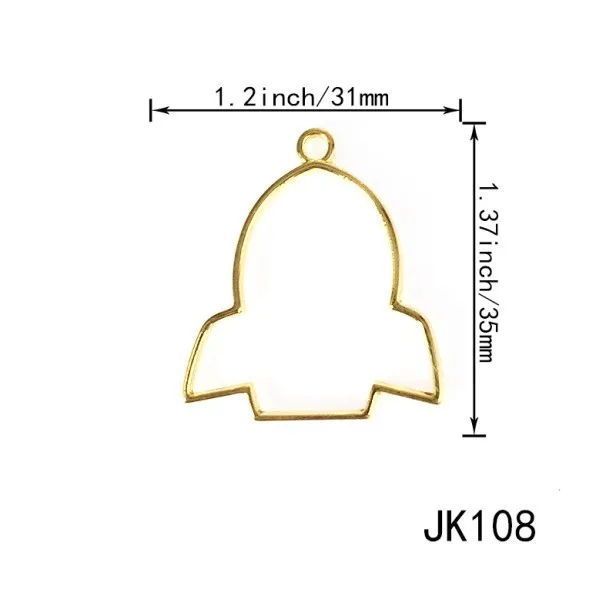10 шт./партия корабль ракета самолет средство передвижения металлическая рамка кулон золотой шарм гнездовая оправа Кабошон Установка УФ смола подвеска