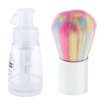 

180ml Makeup Salon Tools Glitter Powder Spray Bottle with Locking Nozzle Transparent and Colourful Make Up Brush