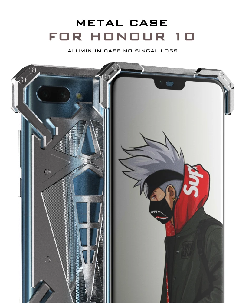 

Luxury Aluminum Metal Case For Huawei Honor10 Cover Powerful Armor Shockproof Bumper Case Metal Frame Cover For Huawei Honor 10