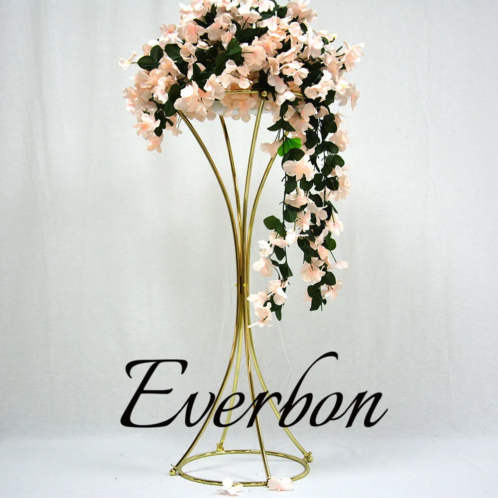 

10PCS Vases Gold Flower Stand 82CM Metal Road Lead Wedding Centerpiece Flowers Rack For Event Party Home Decoration