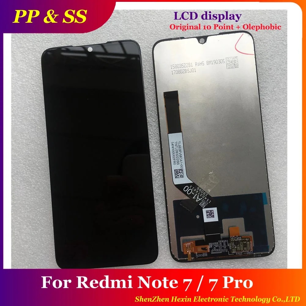 Оригинальный + 10 точечный сенсорный олефобный для Redmi Note 7 / Pro ЖК-дисплей экран