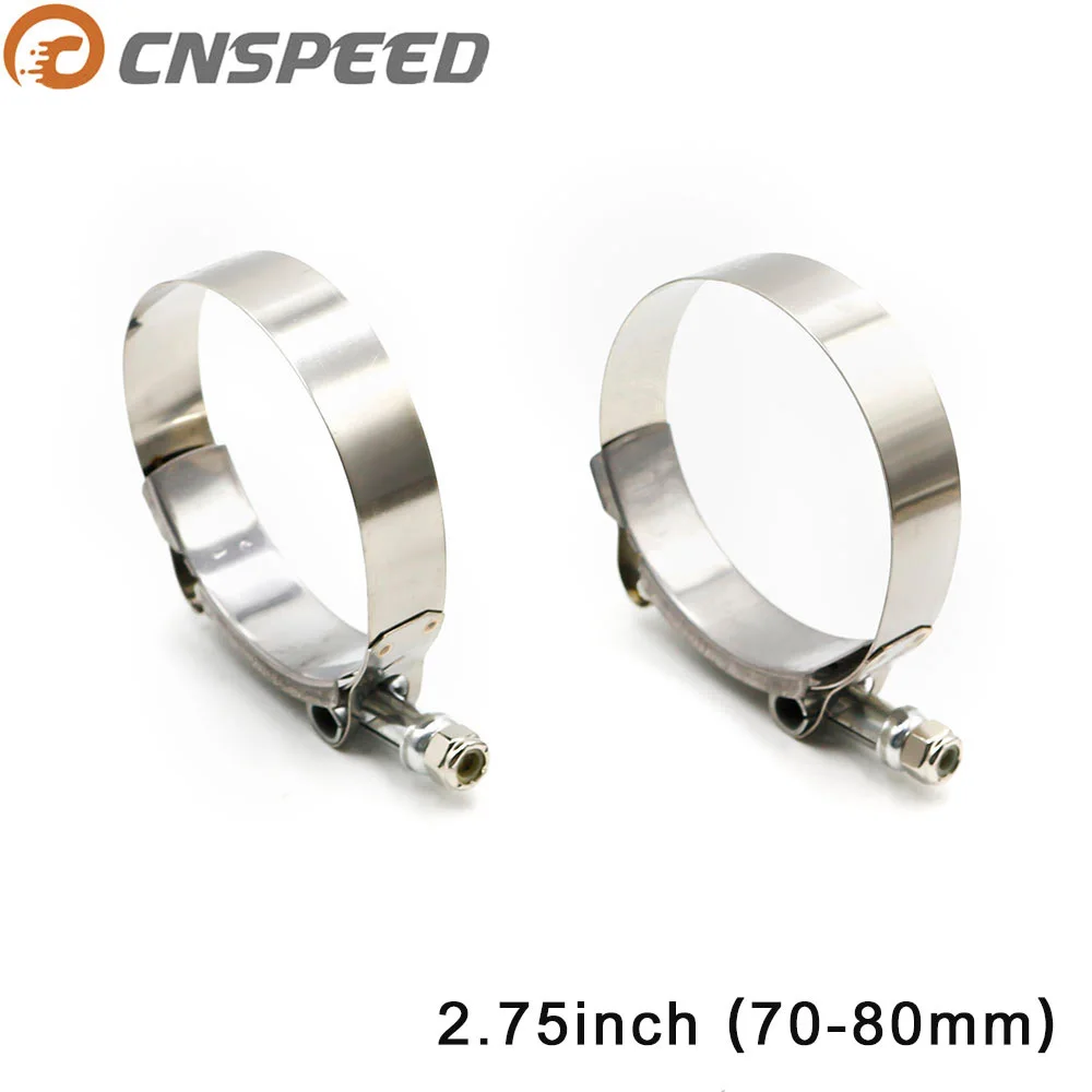 

CNSPEED Universal 2.75" 70mm-80mm Silicone Turbo Hose Coupler T Bolt Super Clamp Kit Exhaust pipes Turbo Downpipe Exhaust Clamp