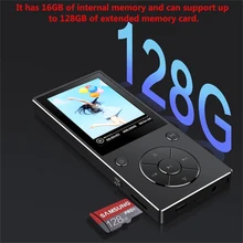Bluetooth4.2 MP3 музыкальный плеер Встроенный динамик с 2,4 дюймов TFT Экран без потери качества звука плеер, поддержка sd-карт до 128 ГБ