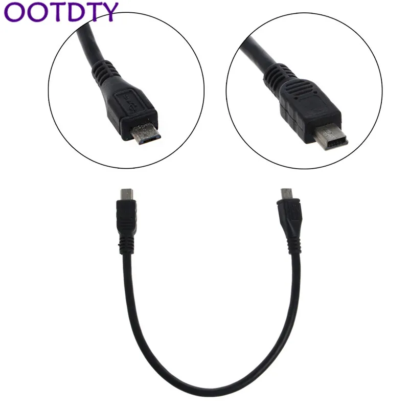 

Micro USB 5 Pin B Male To Mini USB 5 Pin Male Data Adapter Converter Cable Cord
