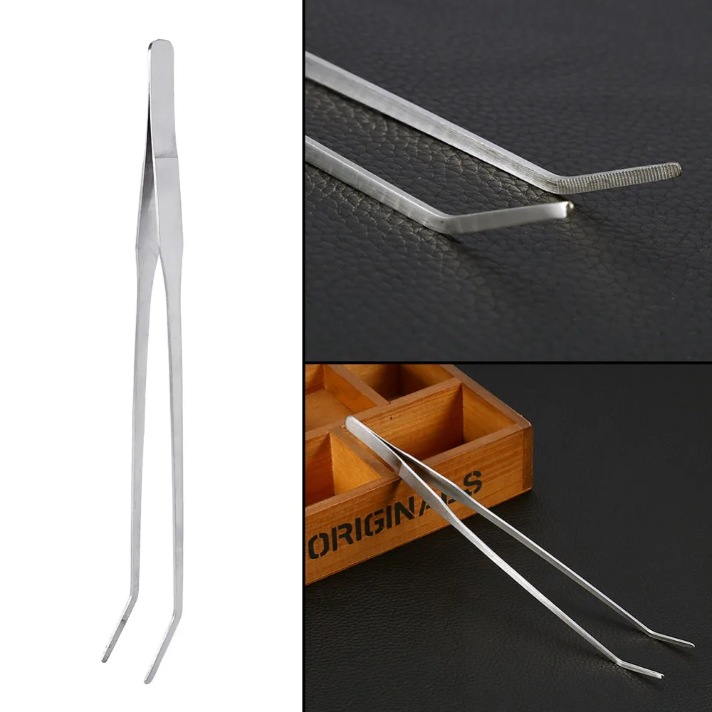 

High Quality Stainless Steel Aquarium Live Tank Curve Plant Long Tongs Scissor Tweezers for Aquarium Fish Tank 1Pc 27CM