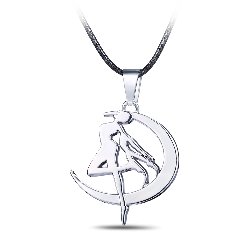 Женское Ожерелье из черной кожи с подвеской сплава|necklace women|sailor moonchristmas jewelry |
