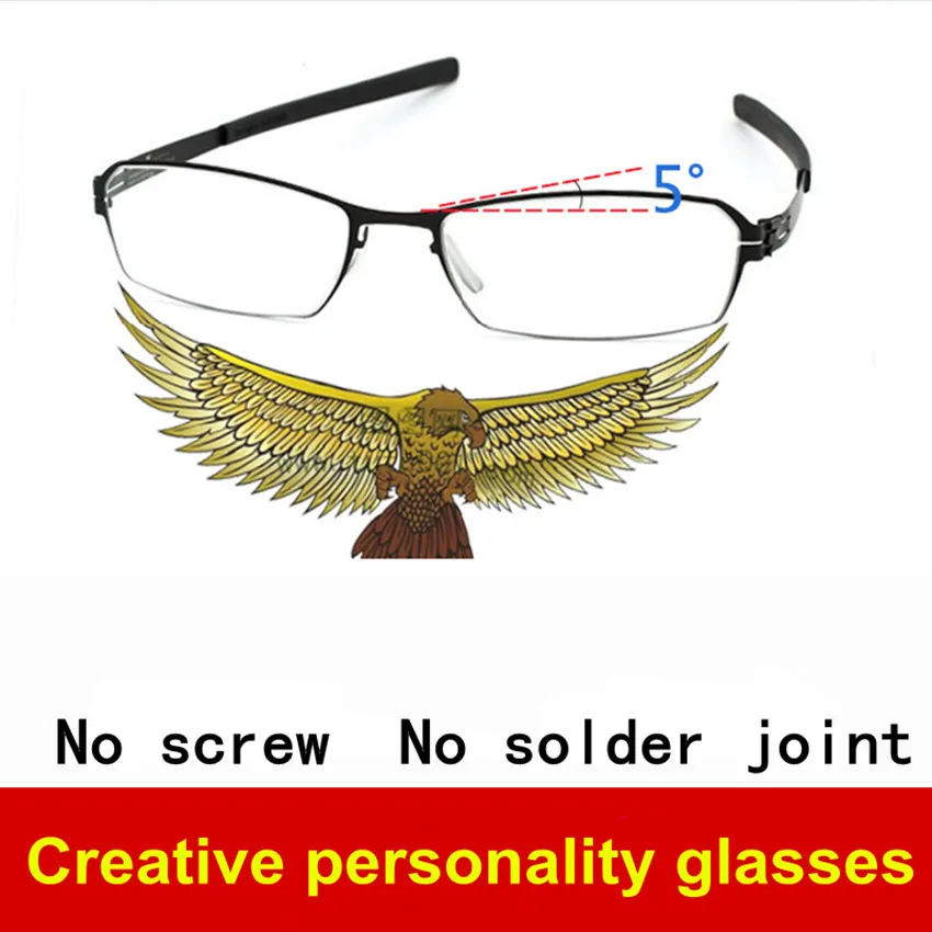 Ultra light Screwless glasses frame men Ultra thin creative eyeglasses