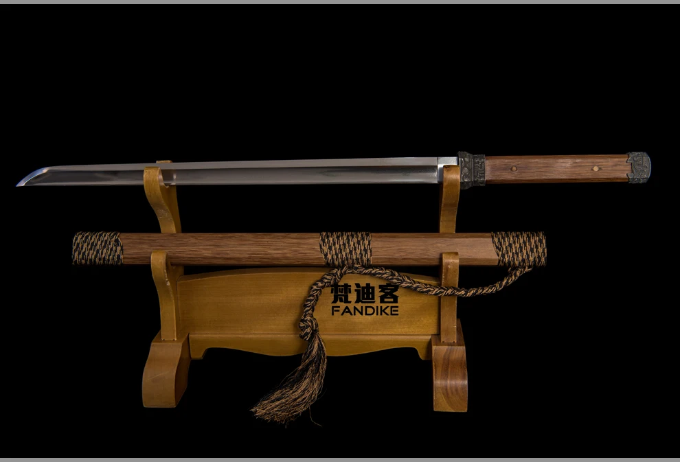 Китайская ручная работа HuaLee-Wood-Japanese-Sword-Shirasaya-Razor-острая Катана Ninja Wakizashi