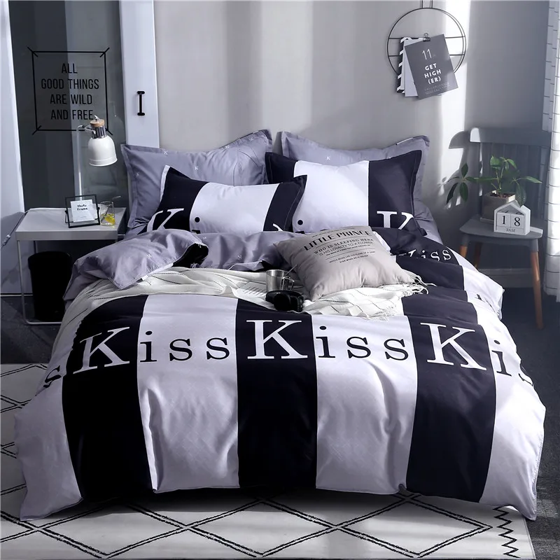 

BEST.WENSD 1Pcs Duvet Cover Plaid Stripes Quilt Cover Skin Care Cotton Bedclothes 160x210cm/180x220cm/200x230cm /220x240cm Size
