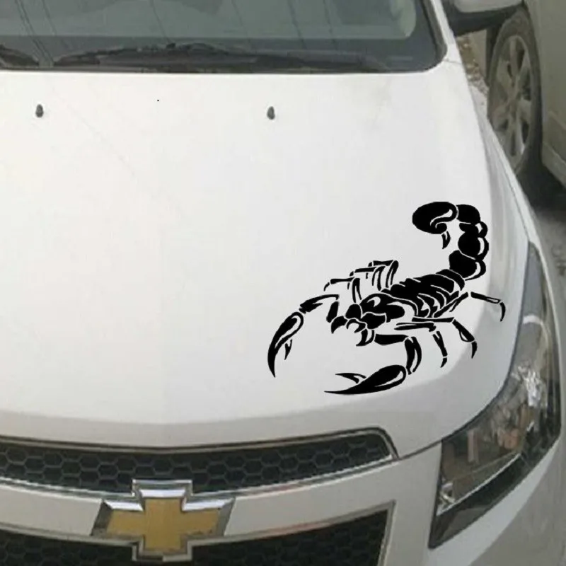 30 см Черный Белый Скорпион крышка наклейки на автомобиль царапины Автомобиль Стайлинг Виниловая Наклейка для автомобилей декоративные аксессуары