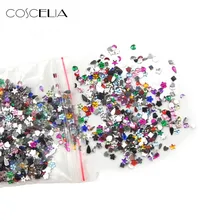 2000 шт./упак. 3D нейл-арта украшения для ногтей Стразы со стразами Стразы для ногтей формы смешивания ногтей ювелирные кристаллы