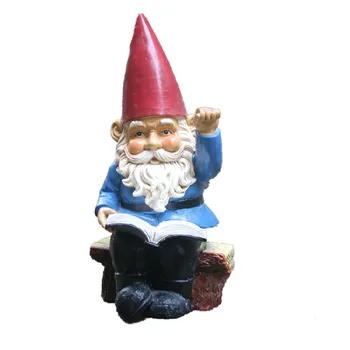 

Creative Resin Take Books Wave Gnome Figurine Courtyard Dwarf Statue Americana Home Garden Outdoor Decorations Ornaments R1977