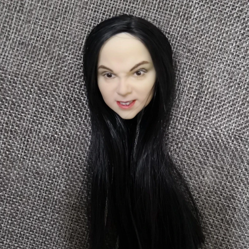 1/6 женская голова Sculpt 1/6 Росомаха дочь Лара голова лепить черные длинные волосы, посаженные сердитое лицо для 12 "фигурная Кукла Коллекция