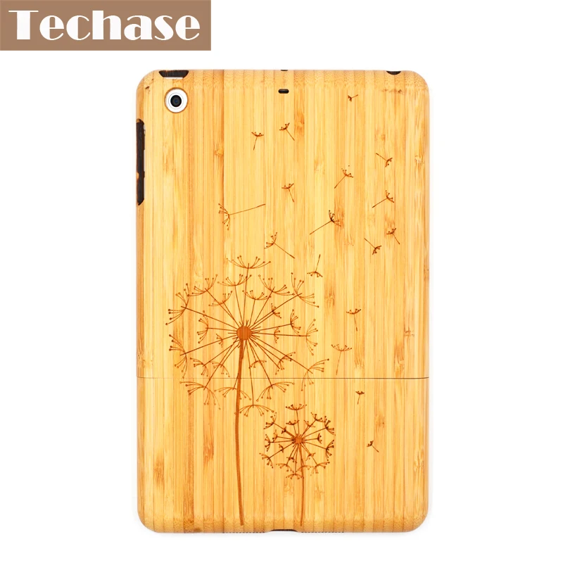 Techase Luxury Bamboo Protective Shell For iPad Mini Case Wooden